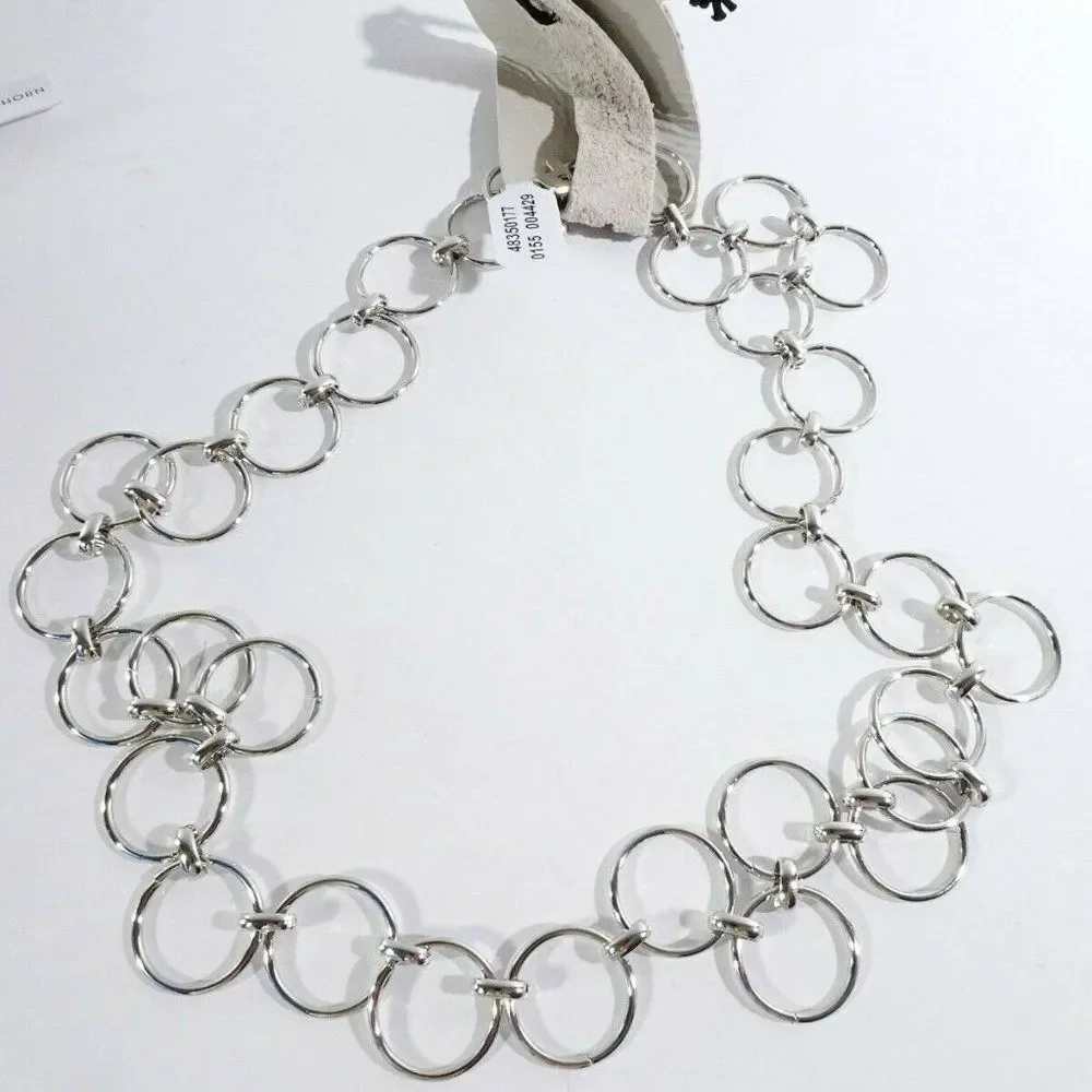 Urban Outfitters Metal Chain Hook Belt Silver NWT 38.50  S/M M/L
